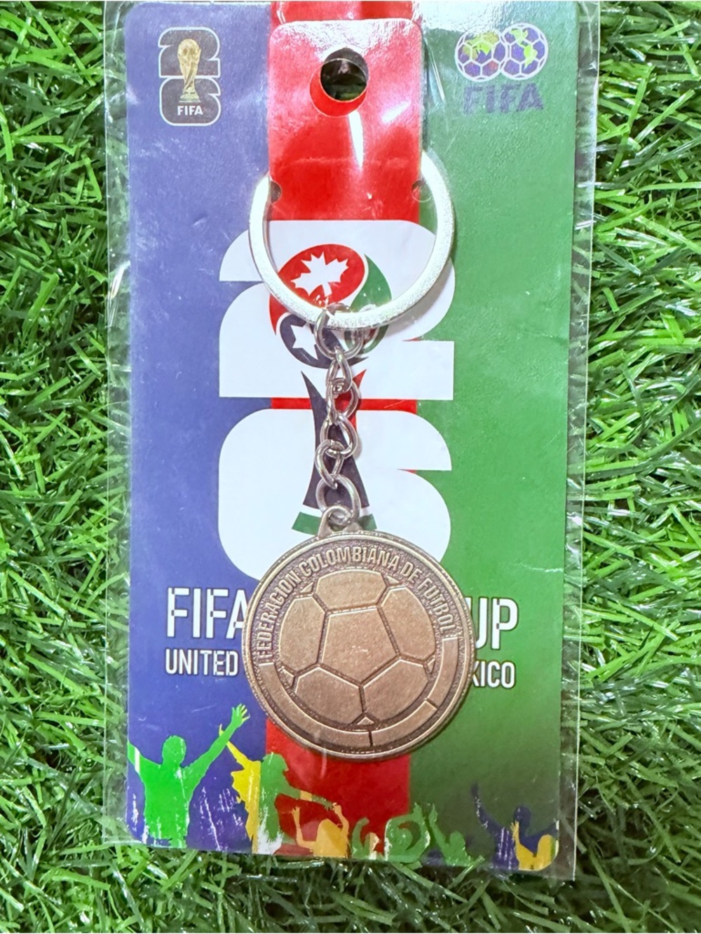 Keychain COLOMBIA 🇨🇴🏆 World Cup Bronze Soccer /Llavero Bronce Selección Colombia